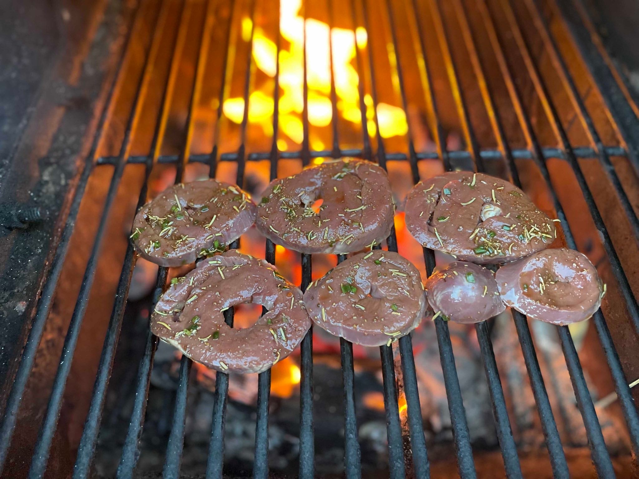 Grilled Asian Ginger Venison Heart