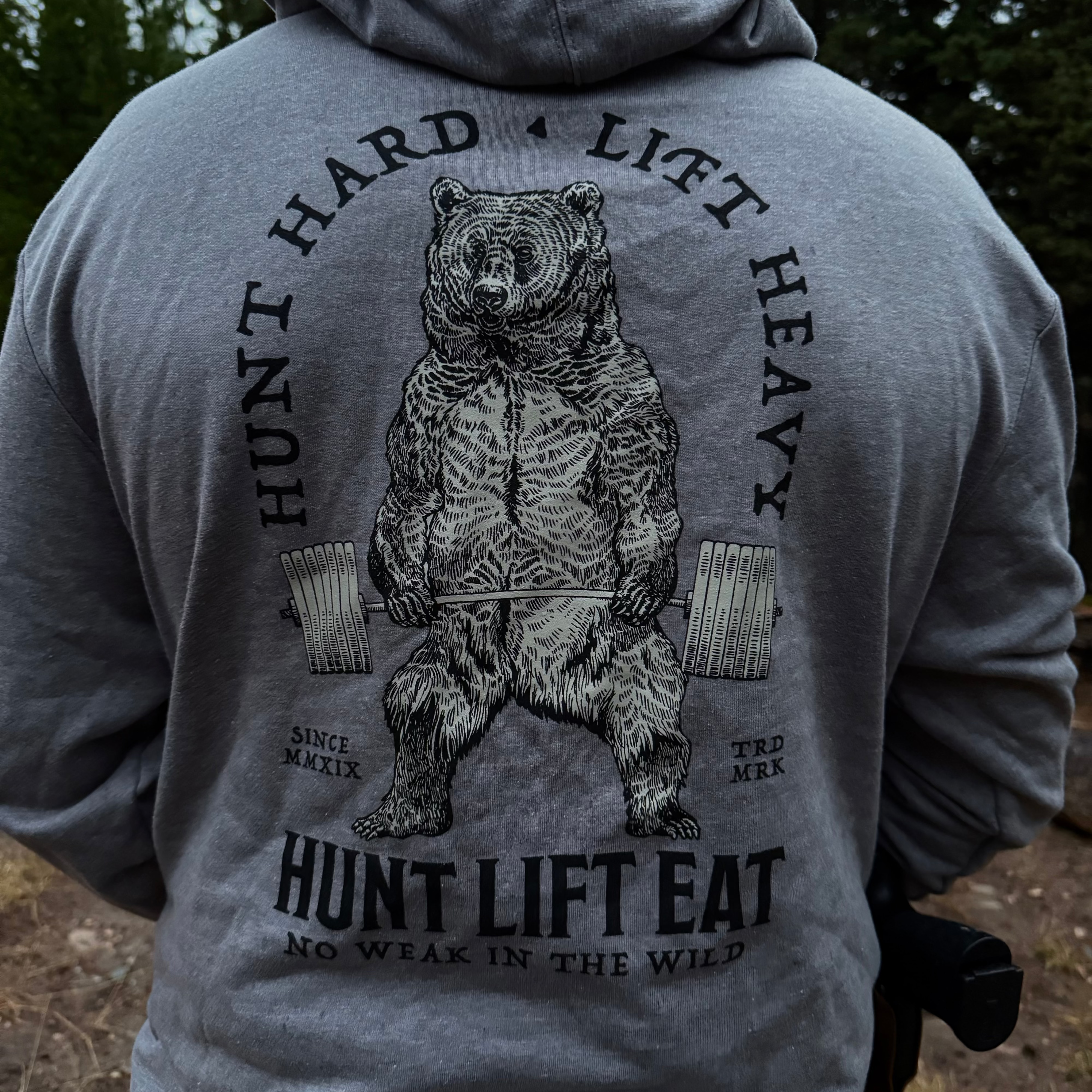 Deadlifting Bear Hoodie