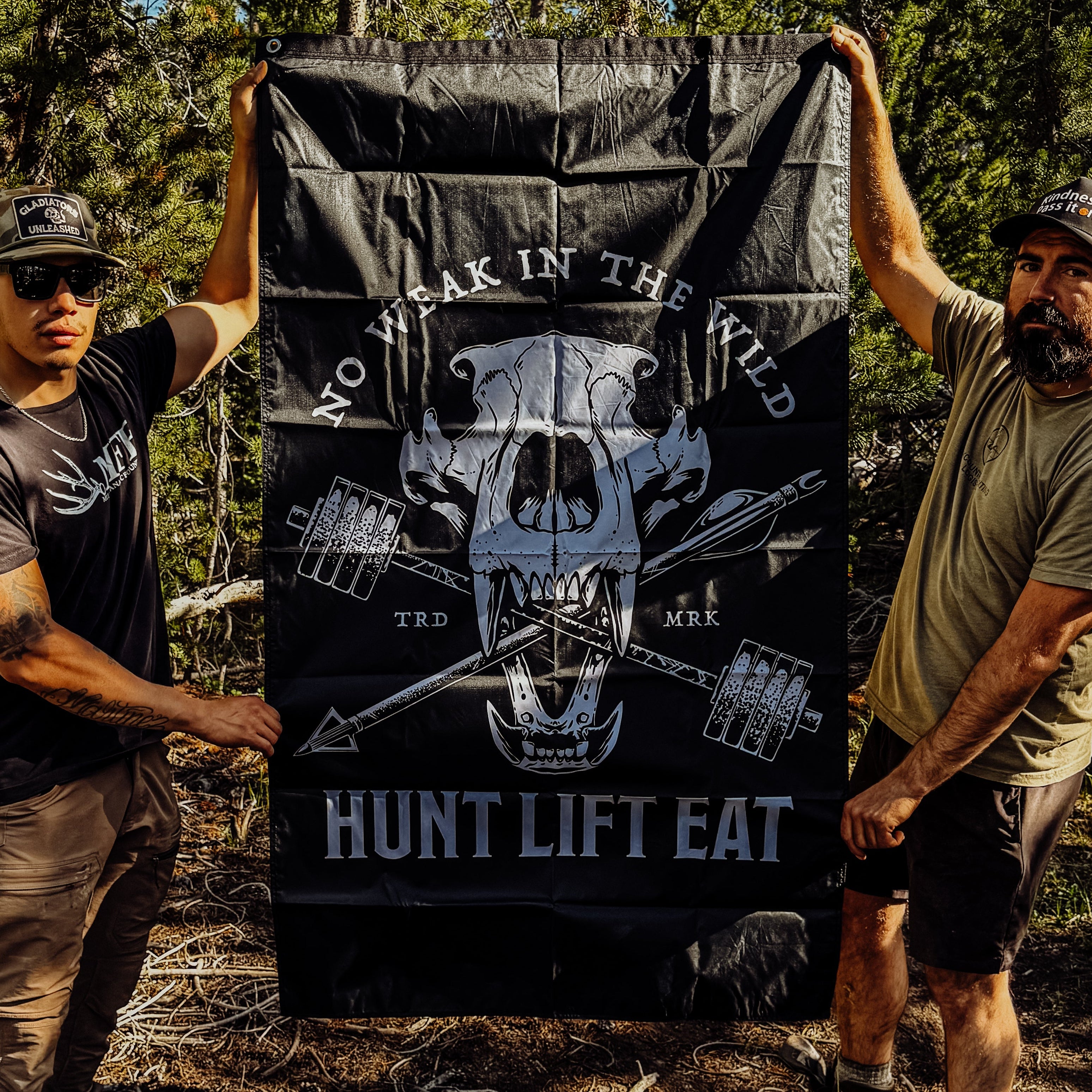Bear Skull Flag- Vertical