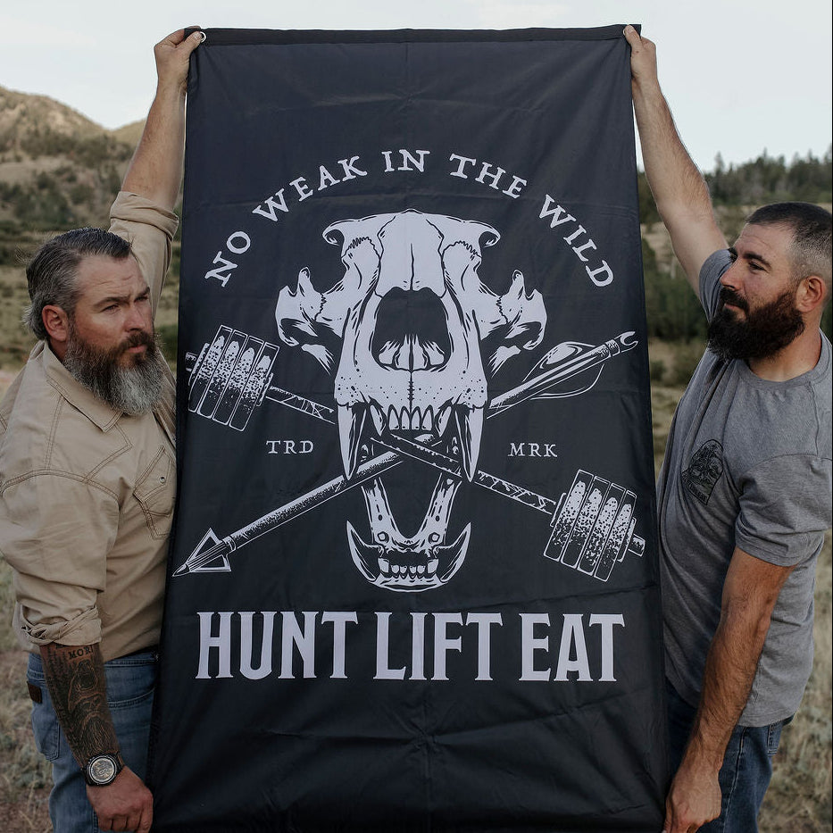Bear Skull Flag- Vertical