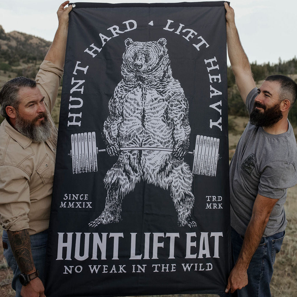 Deadlifting Bear Flag- Vertical