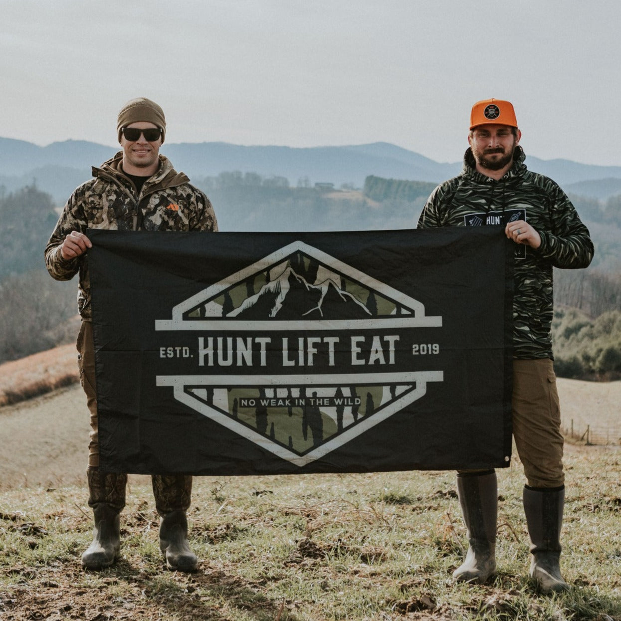 Hunt Lift Eat Badge- Flag