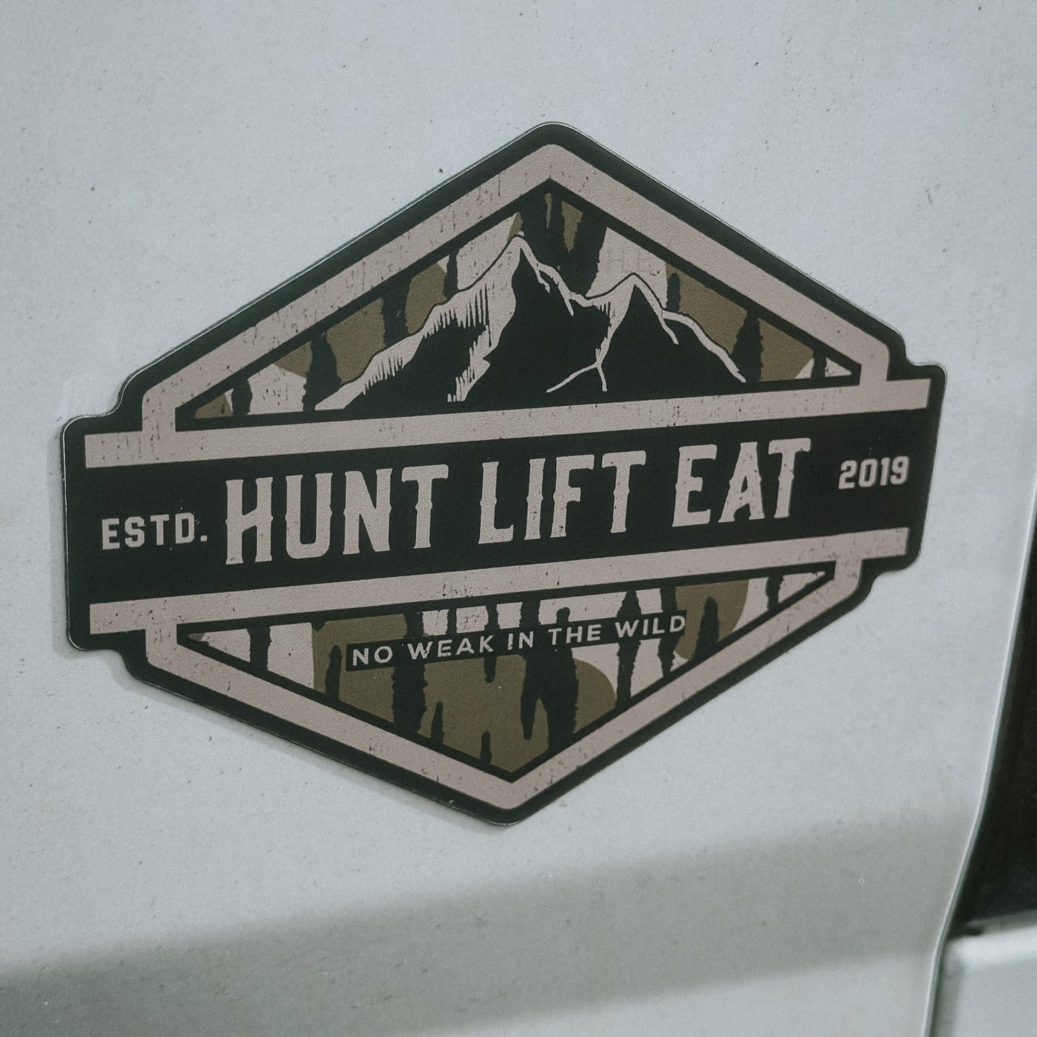 Hunt Lift Eat Badge- Magnet