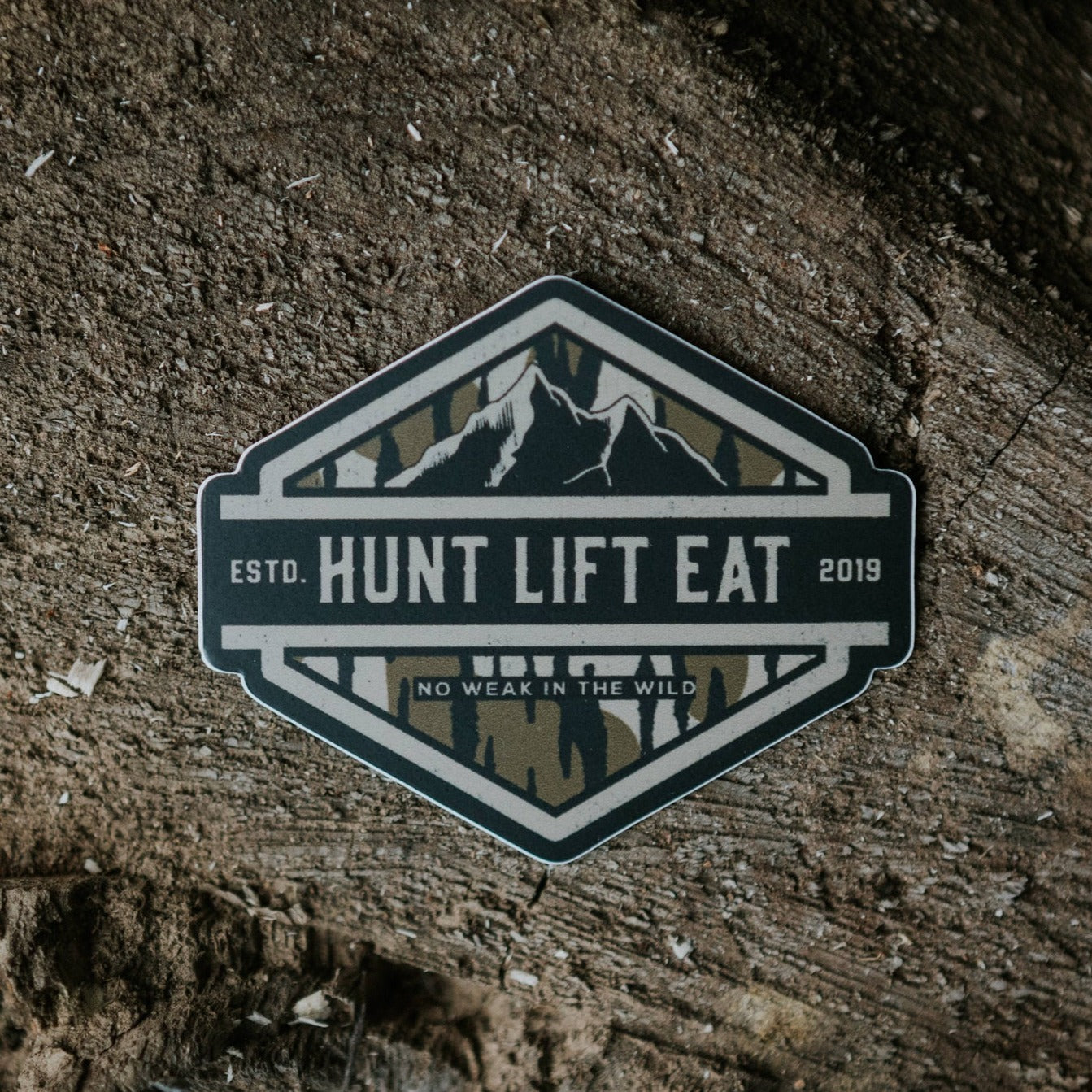 Hunt Lift Eat Badge- Sticker